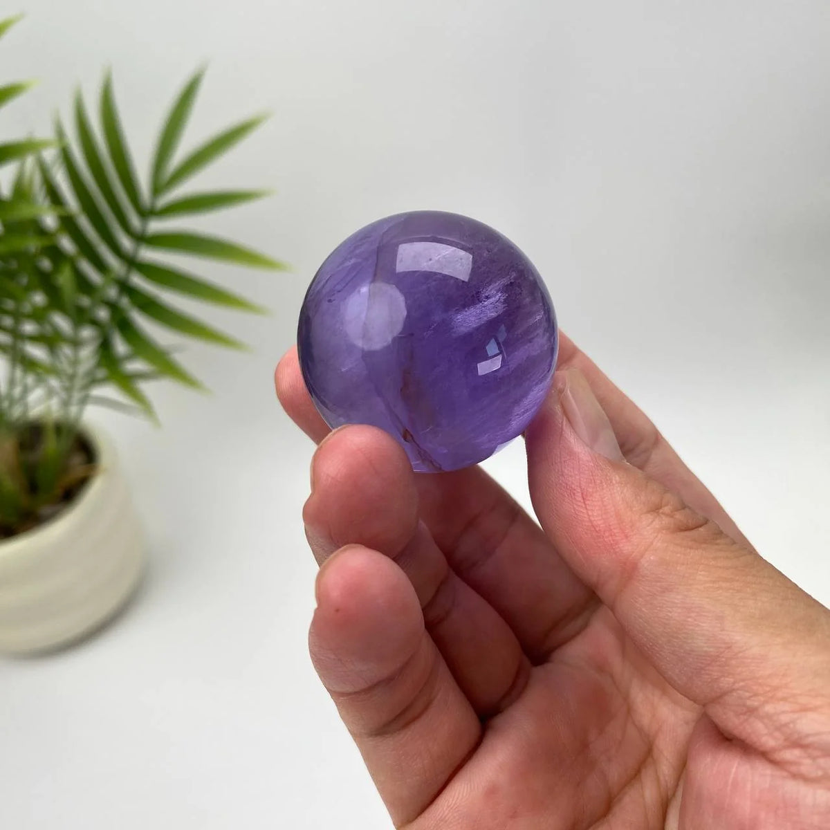 Natural Purple Fluorite Sphere