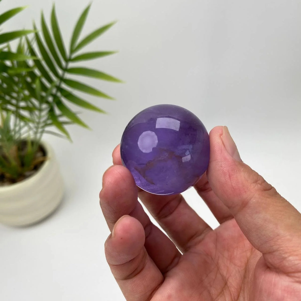 Natural Purple Fluorite Sphere