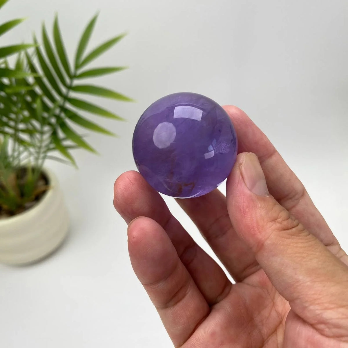 Natural Purple Fluorite Sphere