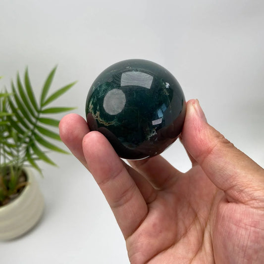 Natural Moss Agate Sphere