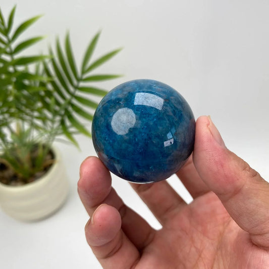 Natural Blue Apatite Sphere