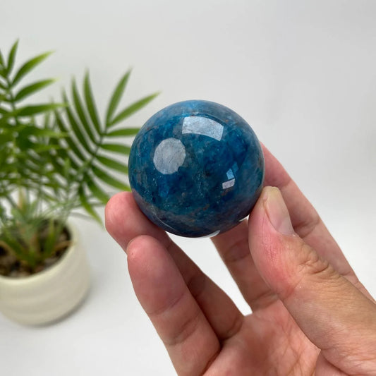 Natural Blue Apatite Sphere