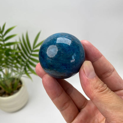 Natural Blue Apatite Sphere
