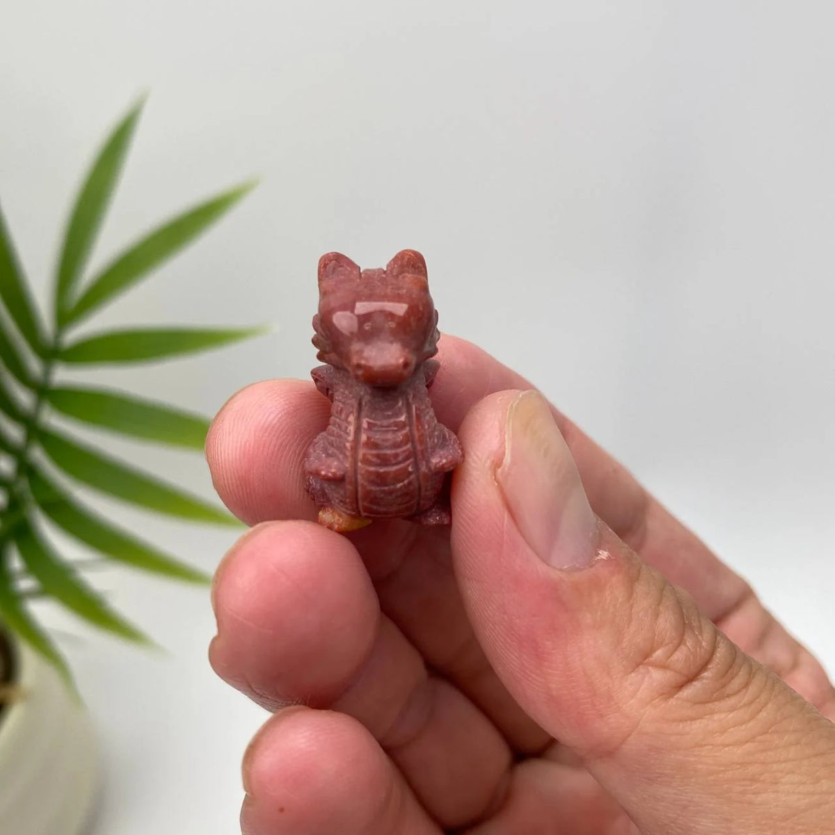Natural Alashan Agate Little Flying Dragon Carving