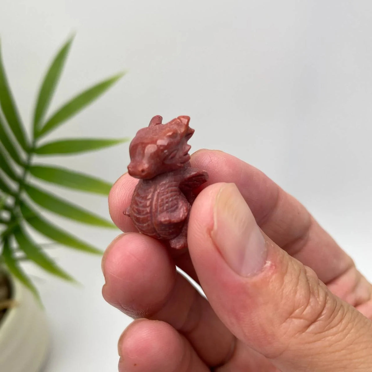Natural Alashan Agate Little Flying Dragon Carving