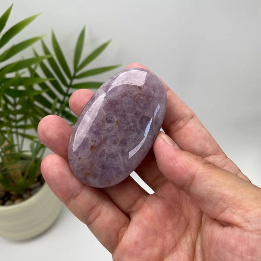 Natural Amethyst Agate Palm Stone