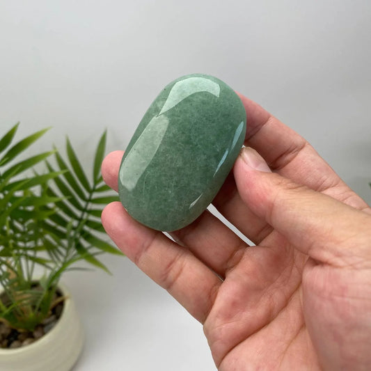 Natural Green Aventurine Palm Stone