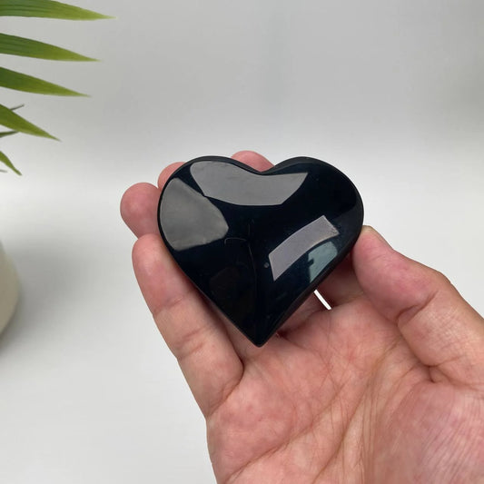 Natural Obsidian Heart