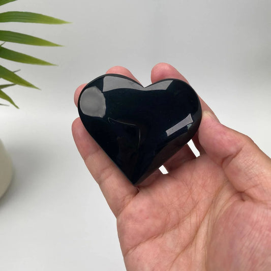 Natural Obsidian Heart