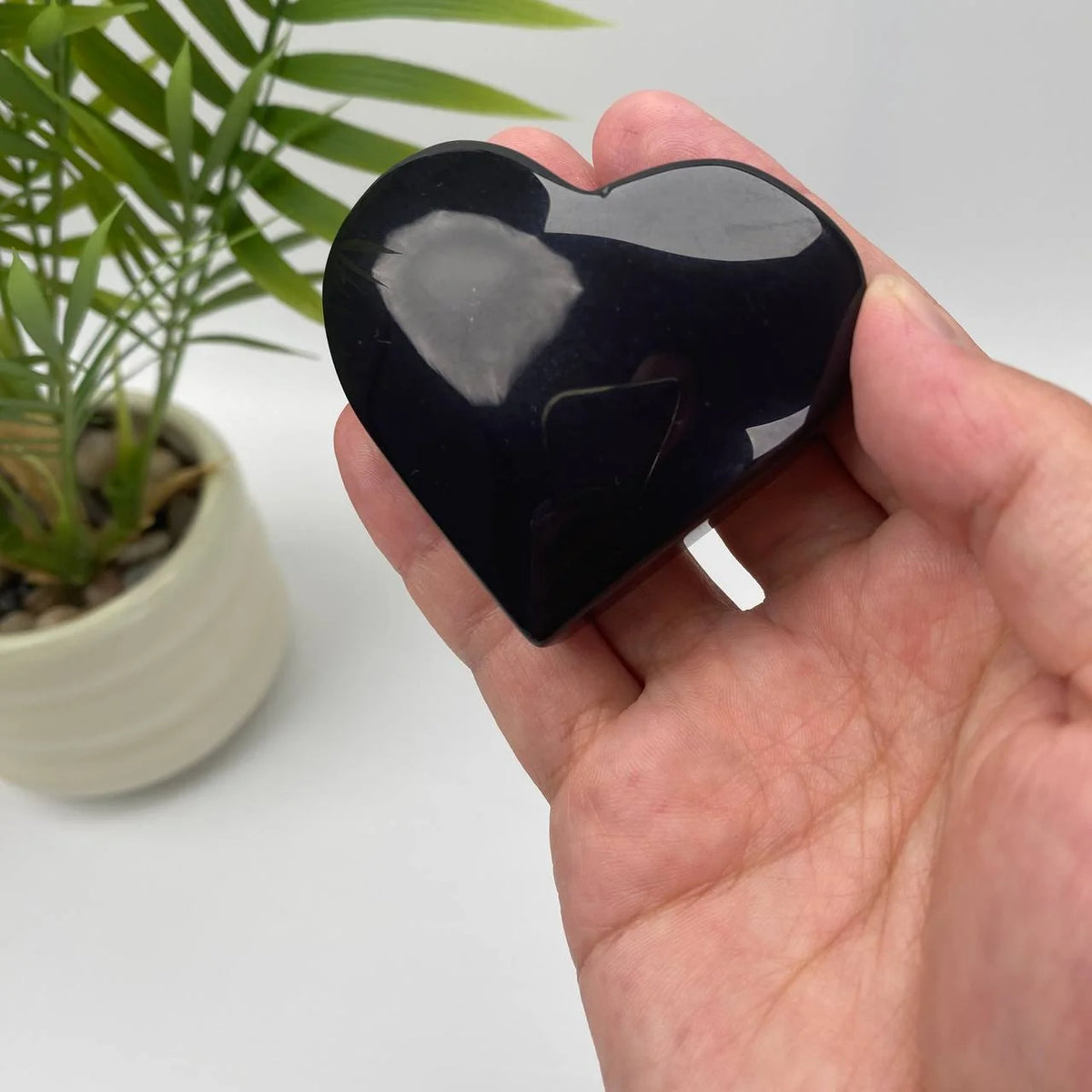 Natural Rainbow Obsidian Heart