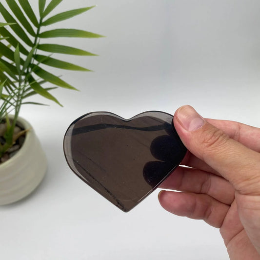 Natural Ice Obsidian Heart