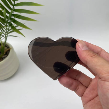 Natural Ice Obsidian Heart