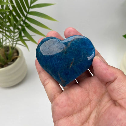 Natural Blue Apatite Heart