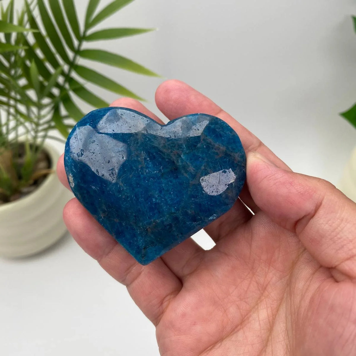 Natural Blue Apatite Heart