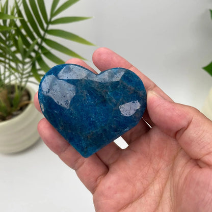 Natural Blue Apatite Heart