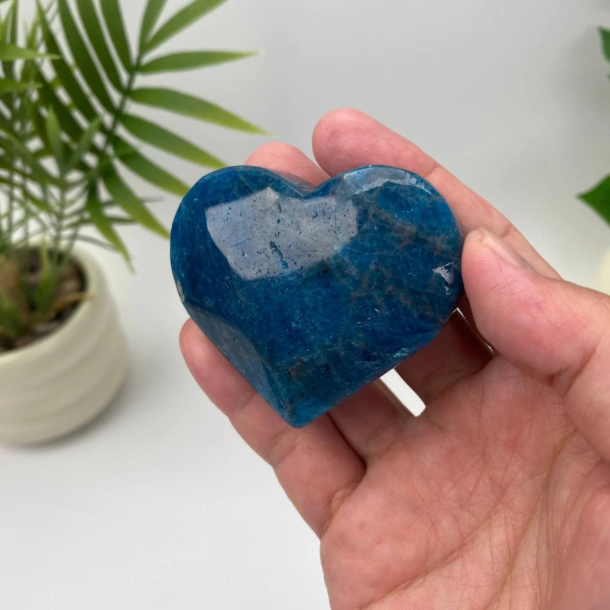 Natural Blue Apatite Heart