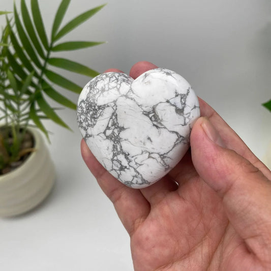 Natural Howlite Heart