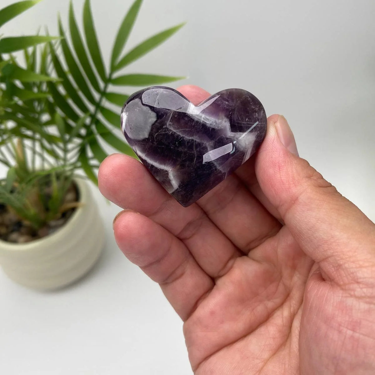 Natural Dream Amethyst Heart