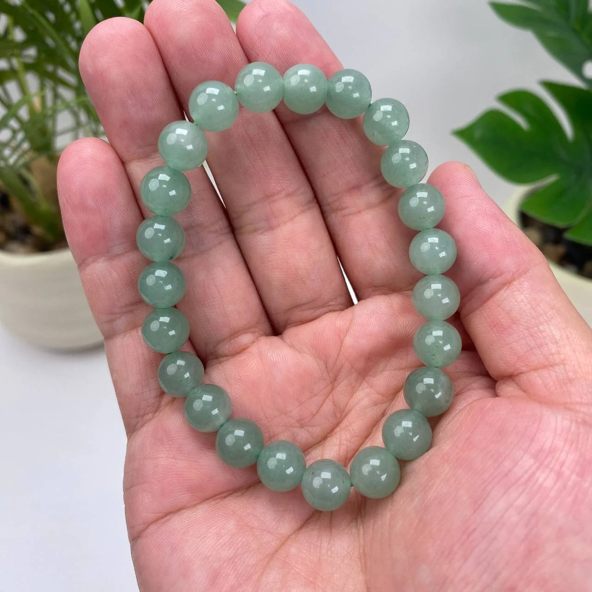 Natural Green Aventurine Crystal Beaded Bracelet