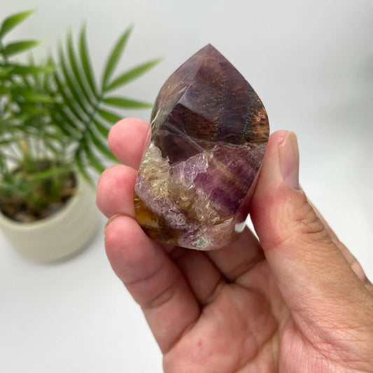 Natural Aurora Fluorite Flame