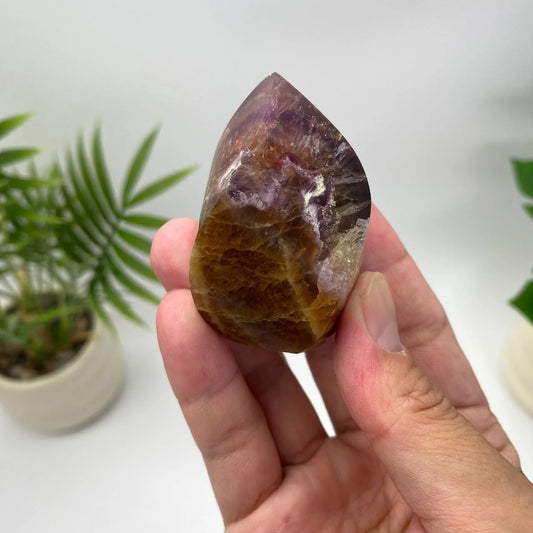 Natural Aurora Fluorite Flame