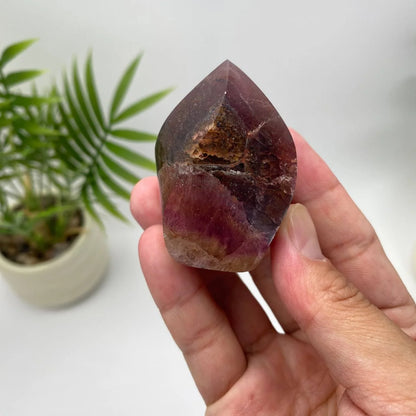 Natural Aurora Fluorite Flame