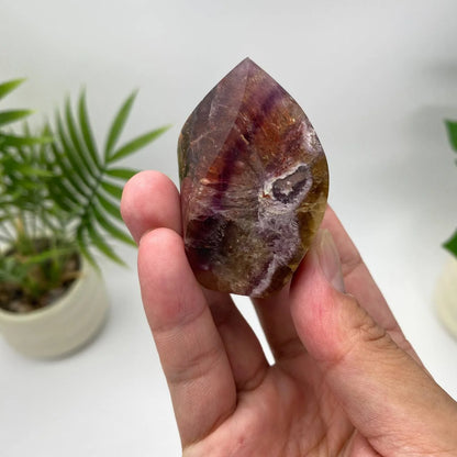 Natural Aurora Fluorite Flame