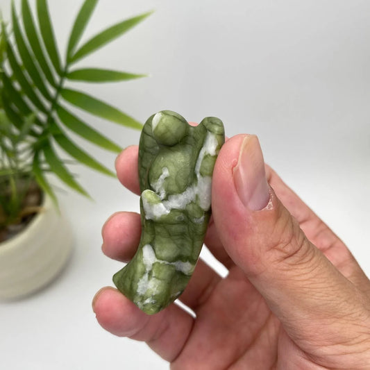 Natural Serpentine Angel Carving