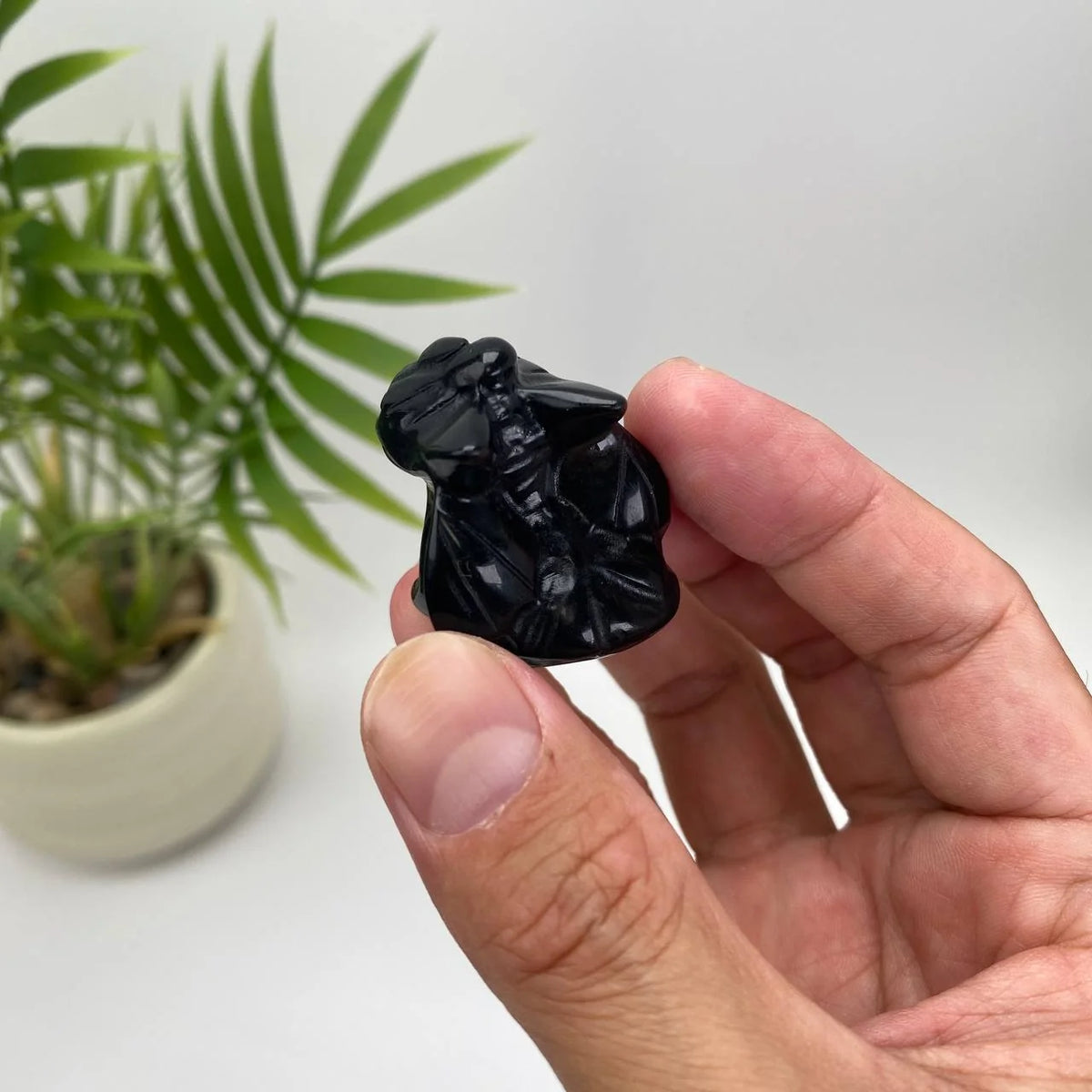 Natural Obsidian Black Dragon Carving