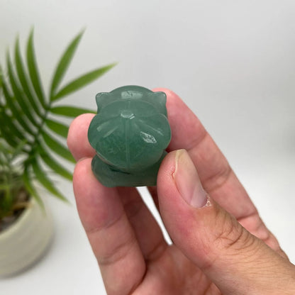 Natural Green Aventurine Bulbasaur Carving
