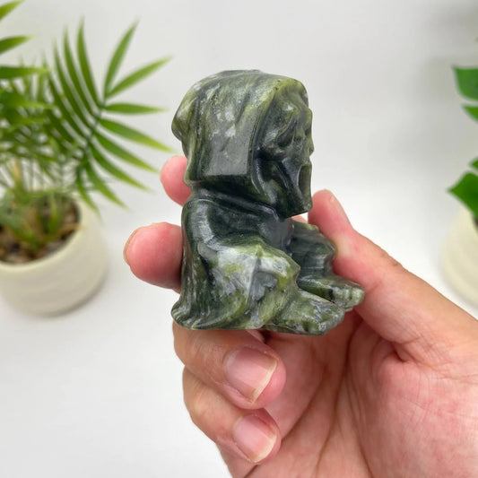 Natural Serpentine Ghostface Carving