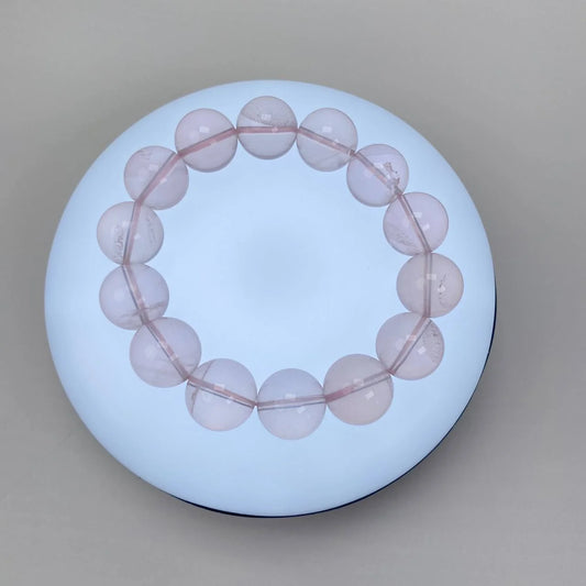 Natural Rose Quartz Crystal Beaded Bracelet