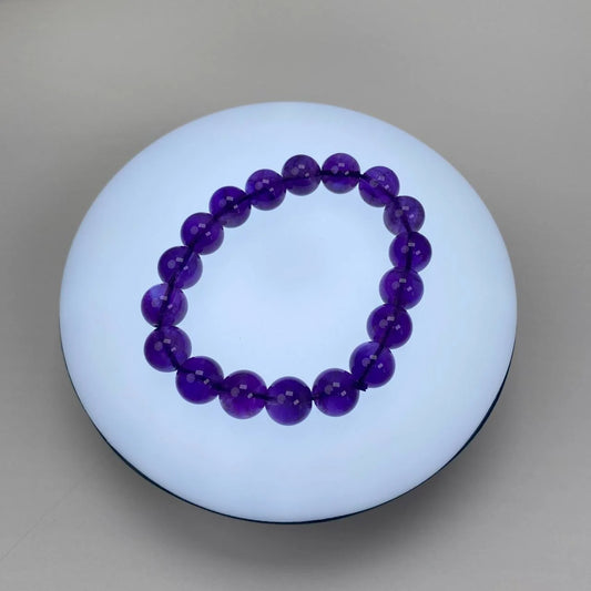 Natural Amethyst Crystal Beaded Bracelet