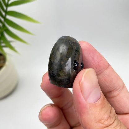 Natural Labradorite Pet rock Carving