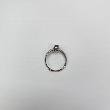 Natural Amethyst Adjustable Open Ring · 18K Gold-Plated 925 Sterling Silver