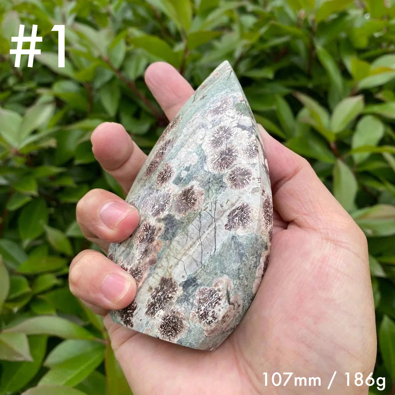 Natural Blue Fireworks Agate Teardrop Carving