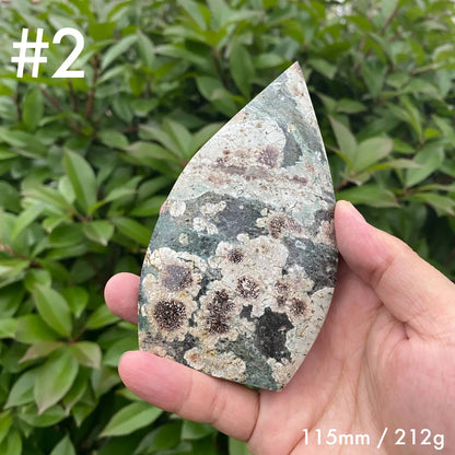 Natural Blue Fireworks Agate Teardrop Carving