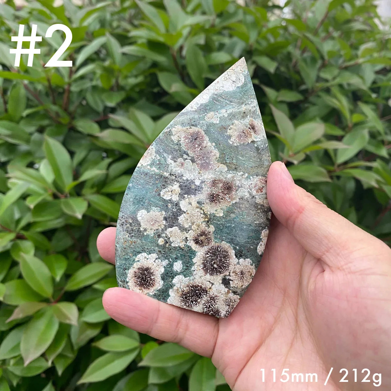 Natural Blue Fireworks Agate Teardrop Carving