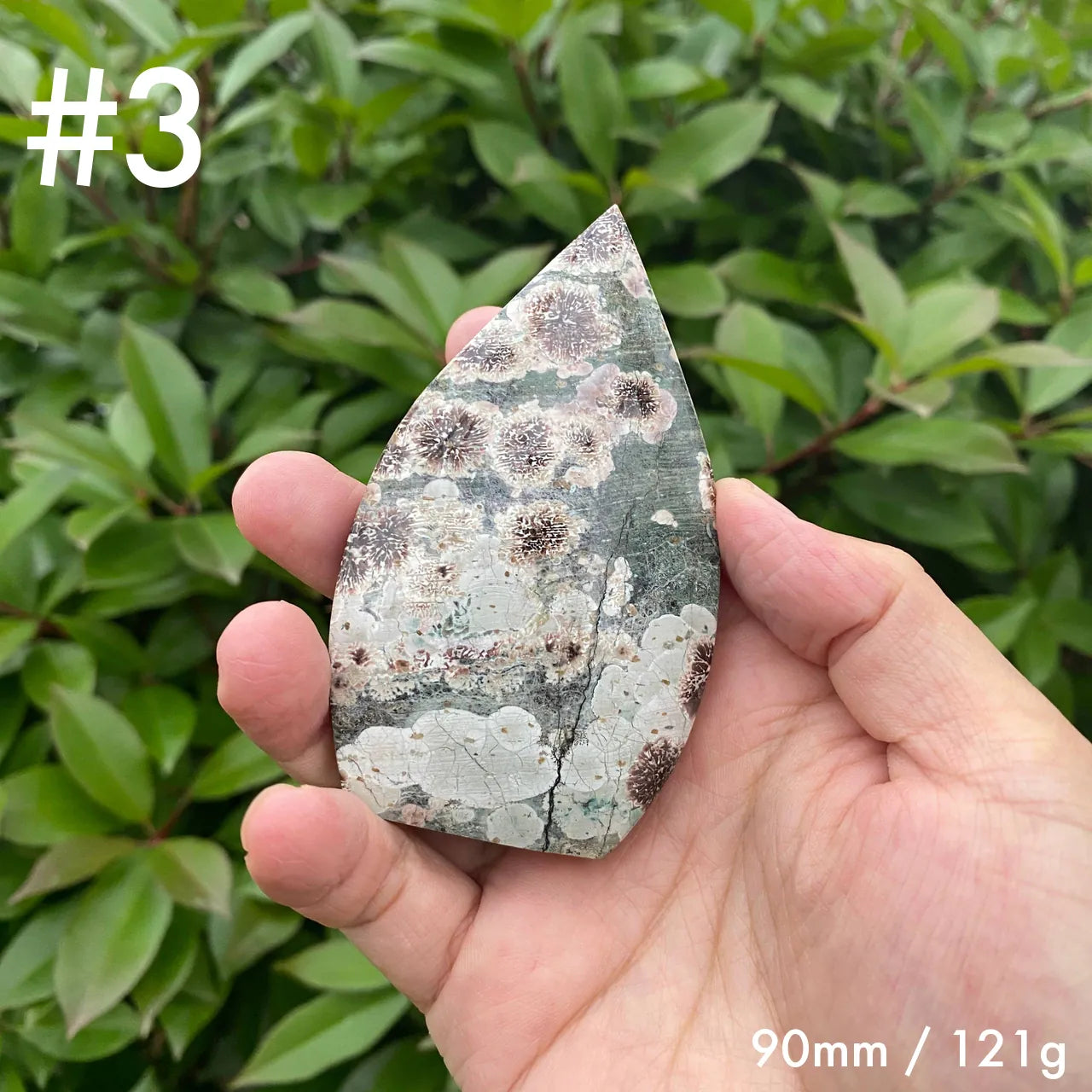 Natural Blue Fireworks Agate Teardrop Carving