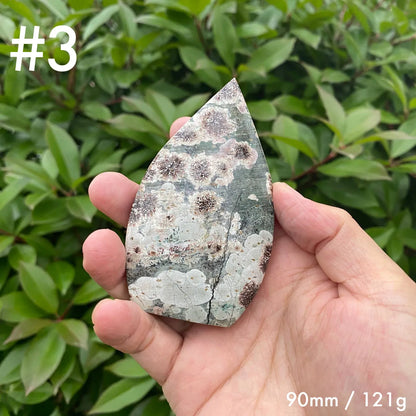 Natural Blue Fireworks Agate Teardrop Carving