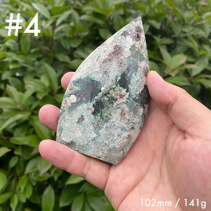 Natural Blue Fireworks Agate Teardrop Carving