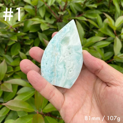 Natural Hemimorphite Teardrop Carving