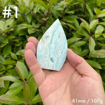 Natural Hemimorphite Teardrop Carving
