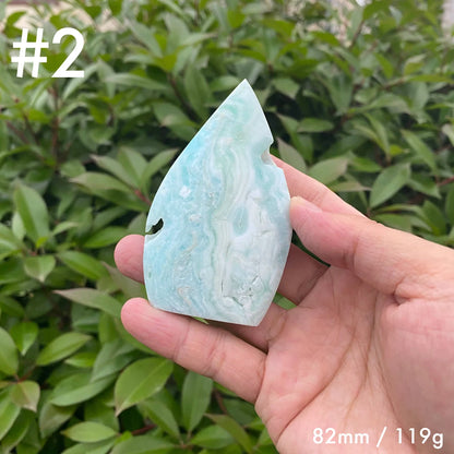 Natural Hemimorphite Teardrop Carving