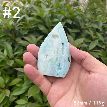 Natural Hemimorphite Teardrop Carving