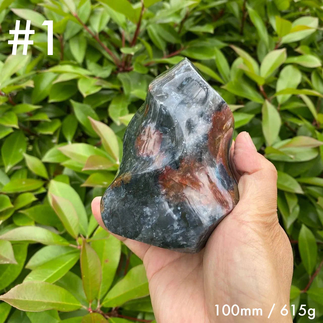 Natural Ocean Jasper Flame Carving