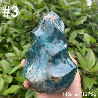Natural Ocean Jasper Flame Carving