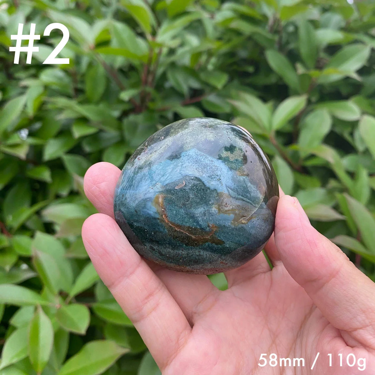 Natural Ocean Jasper Palm Stone