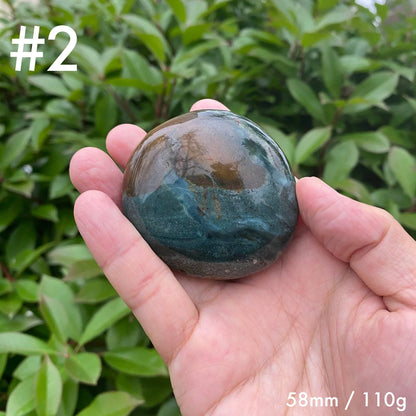 Natural Ocean Jasper Palm Stone