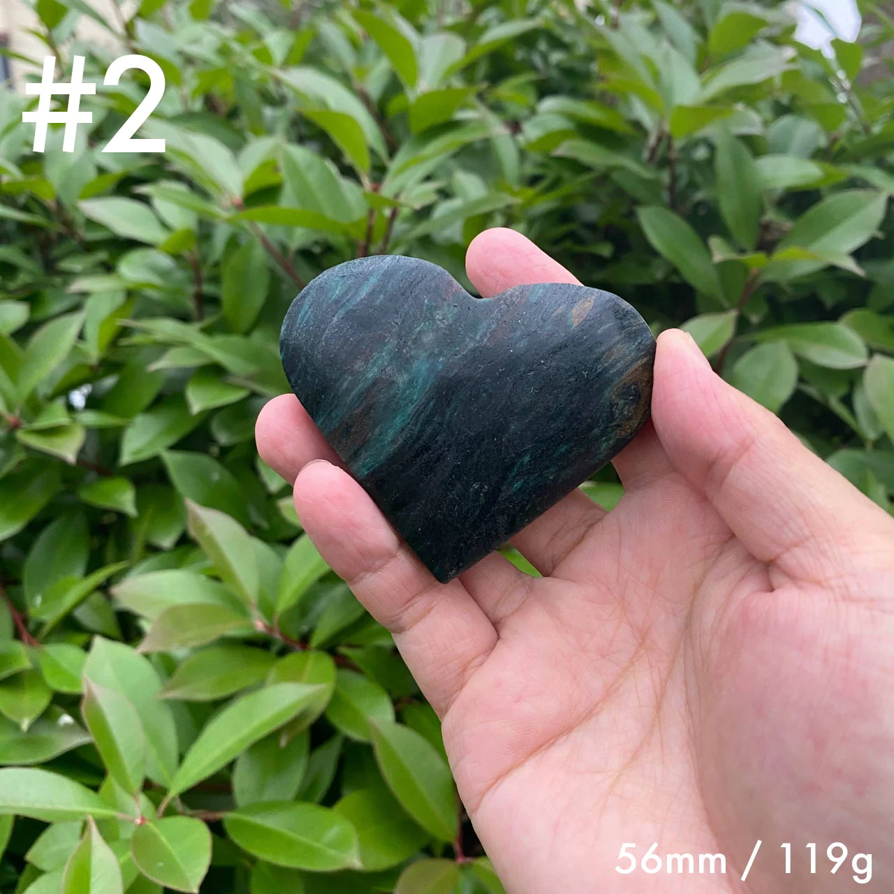 Natural Green Mica Heart Carving